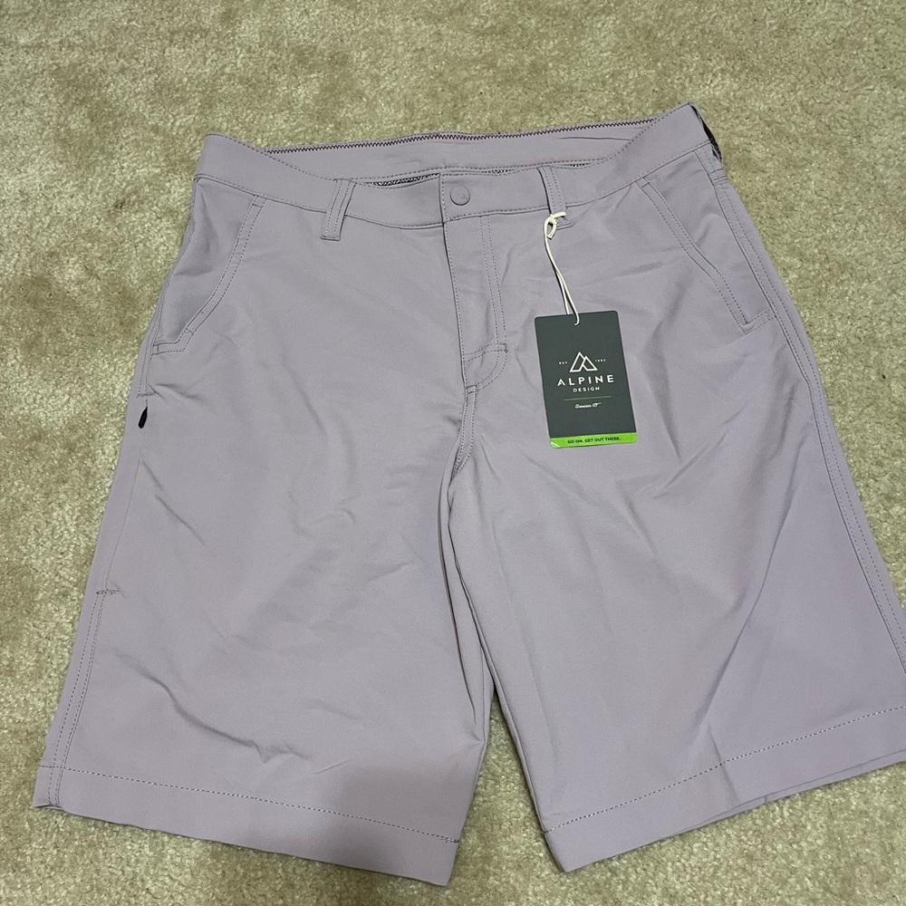 Alpine Men's Lavender Flat Front Shorts